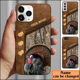 Maxcorners Turkey Hunting Premium Brown Pattern Personalized Name Phone Case LM0912