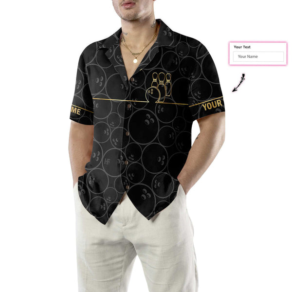 Maxcorners Bowling Pattern And Golden Hawaiian Shirt