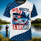 Maxcorners Fishing Shirt, 4th of July, Fishing Shirts for Men, Fishing Long Sleeve Shirt