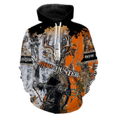 Maxcorners Archery Bow Hunting Deer Skull Grim Reaper Camouflage Customized Name Shirt LM2608