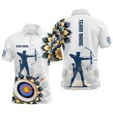 Maxcorners Personalized Thunder Lighting Target Archery 3D Polo Shirts For Women, Custom Archery Team Jerseys