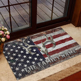Maxcorners Personalized Hunting Rubber Doormat, Deer Hunting Skull Camo Camouflage Welcome Doormat, Custom Name Indoor Outdoor Door Mat, Home Decor