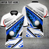 Max Corner Customized Name Fire Golf Ball Multicolor Sport Jersey Pattern Custom 3D Polo Shirt