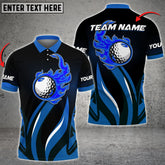 Max Corner Customized Name Premium Golf Flame Ball Multicolor Sport Jersey Pattern Custom 3D Polo Shirt