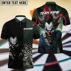 Maxcorners Spooky Clown Darts Personalized Name, Team Name 3D Shirt For Nadine
