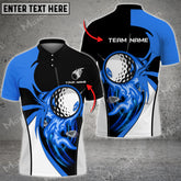 Maxcorners Flame Ball Golf Mix White For Golf Lovers Multicolor Option Customized Name 3D Shirt