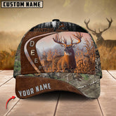 Maxcorners Flag Deer Hunting Leather Pattern Personalized Hats 3D Multicolored