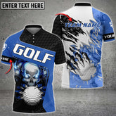 Max Corner Customized Name Epic Skull Golf Ball Multicolor Sport Jersey Pattern Custom 3D Polo Shirt