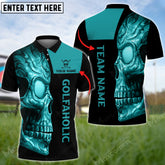 Max Corner Customized Name Skull Art Golfaholic Multicolor Sport Jersey Pattern Custom 3D Polo Shirt