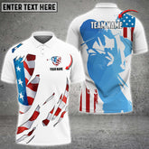 Max Corner Customized Name Cracked US Flag Art Golf Lover Multicolor Sport Jersey Pattern Custom 3D Polo Shirt