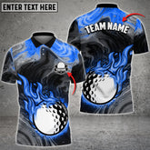 Max Corner Customized Name Galaxy Purple Art Flame Golf Ball Multicolor Sport Jersey Pattern Custom 3D Polo Shirt