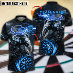 Maxcorners Darts Tiger Lightning Jersey Multicolor Options Personalized Name, Team Name Unisex 3D Shirt