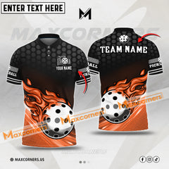Maxcorners Pickleball Multicolor Fire Pattern Personalized Name, Team Name 3D Shirt (Copy)
