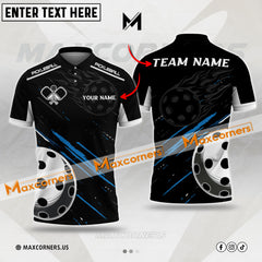 Maxcorners Pickleball Multicolor Fire Ball Personalized Name, Team Name 3D Shirt