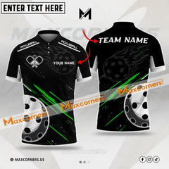 Maxcorners Pickleball Multicolor Fire Ball Personalized Name, Team Name 3D Shirt