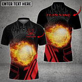 Max Corner Customized Name Epic Flame Shadow Golf Ball Multicolor Sport Jersey Pattern Custom 3D Polo Shirt