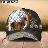 Maxcorners Epic Premium Deer Hunting Black Leather Leather Pattern Personalized Cap 3D Multicolored