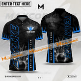 Maxcorners Bowling Ball & Pins Strike Multicolor Option Customized Name 3D Shirt (4 Colors)