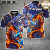 Maxcorners Bowling Cosmic Dragon Mythic Flame Multioptions Customized Name, Team Name 3D Shirt (5 Colors)
