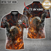 Maxcorners Bowling Fire Griffin Lava Beast Multioptions Customized Name, Team Name 3D Shirt (5 Colors)
