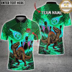 Maxcorners Bowling Inferno Spinosaurus Strike Multioptions Customized Name, Team Name 3D Shirt (5 Colors)
