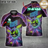 Maxcorners Bowling Neon Monster Strike Force Chaos Art Multioptions Customized Name, Team Name 3D Shirt (5 Colors)