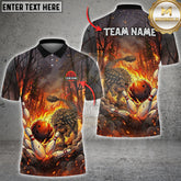 Maxcorners Bowling Ankylosaurus Firestrike Forest Attack Multioptions Customized Name, Team Name 3D Shirt (5 Colors)