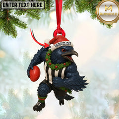 Maxcorners Personalized AFL Rugby Mascot Character Christmas 3D Ornament, Custom Holiday Tree Decor, Perfect Gift for Hunter