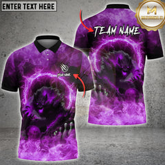Maxcorners Bowling Werewolf Energy Aura Graphic Multioptions Customized Name, Team Name 3D Shirt (5 Colors)