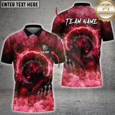 Maxcorners Bowling Werewolf Energy Aura Graphic Multioptions Customized Name, Team Name 3D Shirt (5 Colors)