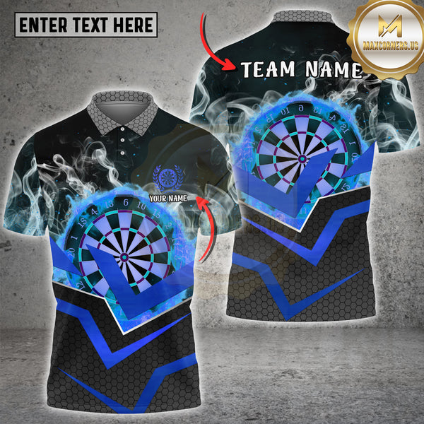 Maxcorners Dartboard Golden Flame Jersey Vector Multioptions Customized Name, Team Name 3D Shirt (4 Colors)