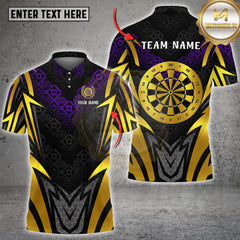 Maxcorners Dartboard Golden Jersey Vector Multioptions Customized Name, Team Name 3D Shirt (5 Colors)