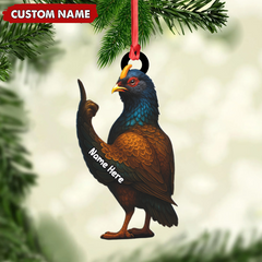 Maxcorners Personalized Funny Bird Ornament - Custom Christmas Gift for Hunters & Bird Lovers LM0411