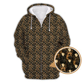 Maxcorners Dog Pattern Golf Shirt For Men, German Shepherd Golf Shirt, Crazy Golf Shirts For Golfer