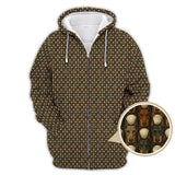 Maxcorners Dog Golf Shirt - Crazy Golf Polos For Men - Doberman Pattern Golf Shirt