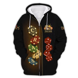 Craps T Shirt Custom Name, Poker Chips and Craps Design, Casino Poker Polo Shirt