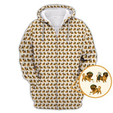 Maxcorners Pug Pattern Golf Shirt - Dog Golf Polos For Pet Lovers - Funny Golf Shirts For Golfers