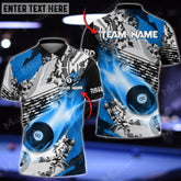 Maxcorners Billiards Ball 8 Fire Smoke Apollo Sun Multicolor Options Personalized Name 3D Shirt (6 Colors)