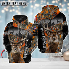 Maxcorners Custom Name Deer Hunting ( Multicolor Option ) 3D All Over Printed Clothes