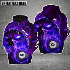 Maxcorners Personalized Billiards Ball 8 Fire Color Style, Team Name Unisex Shirt For Marques