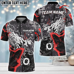 Maxcorners Billiards Ball 8 lightning Personalized Name, Team Name Unisex Shirt ( Multicolor Options )