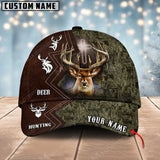 Maxcorners Hunting Deer Leather Pattern Personalized Hats 3D Multicolored