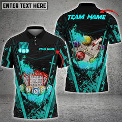 Maxcorners Bingo Fire Grunge Multicolor Option Customized Name 3D Shirt