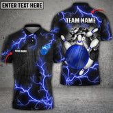 Maxcorners Bowling Ball And Pins The Power Of The God Of Thunder Multicolor Option Customized Name 3D Shirt (4 Colors)