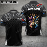 Maxcorners Bowling Ball And Pins Retro Multicolor Option Customized Name 3D Shirt (6 Colors)