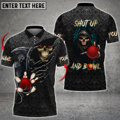 Maxcorners Bowling And Pins Reaper Customized Name 3D Shirt