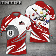 Maxcorners Billiards Ball Personalized Name, Team Name Unisex Shirt ( Multicolor Options )