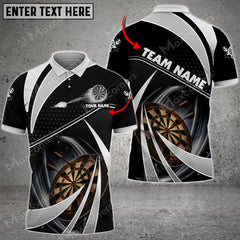 Maxcorners Darts Tornado Light Color Options Personalized Name, Team Name Unisex 3D Shirt