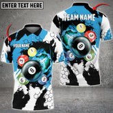 Maxcorners Billiards Breaking Hexagon Personalized Name, Team Name Unisex 3D Shirt ( More Color Options )