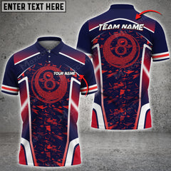 Maxcorners Billiards Point Ball 8 Personalized Name, Team Name Unisex Shirt ( Multicolor Options )